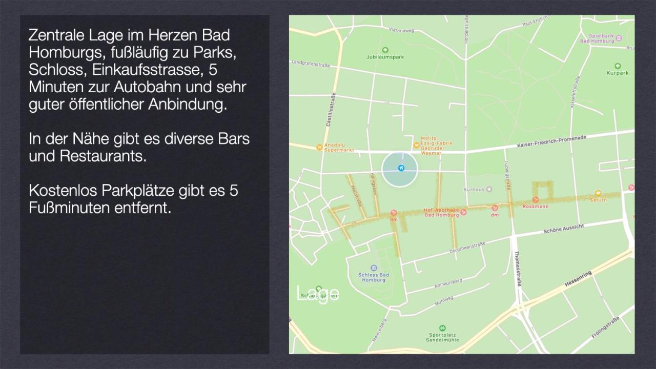 Grosses Und Helles Innenstadt Apartment - Ferienwohnung Bad Homburg vor der Höhe Dış mekan fotoğraf